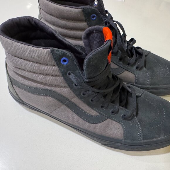 Vans Gray and Orange High-Top Sneakers - Picture 2 of 8